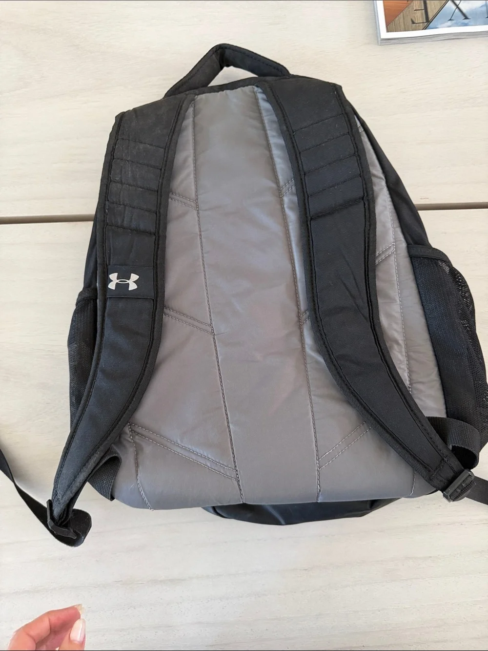 Under Armour Black and Gray Logo Backpack